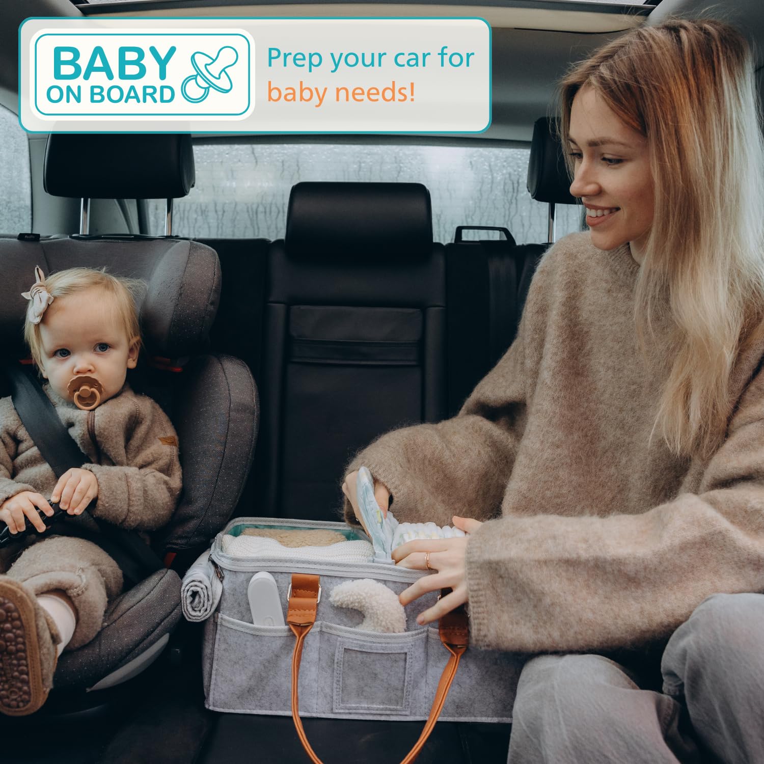 HOME FOR EACH diaper caddy removable dividers adapt to different setups
