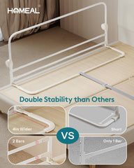 HOMEAL Bed Rail with quick installation lets you set up in minutes for peace of mind.