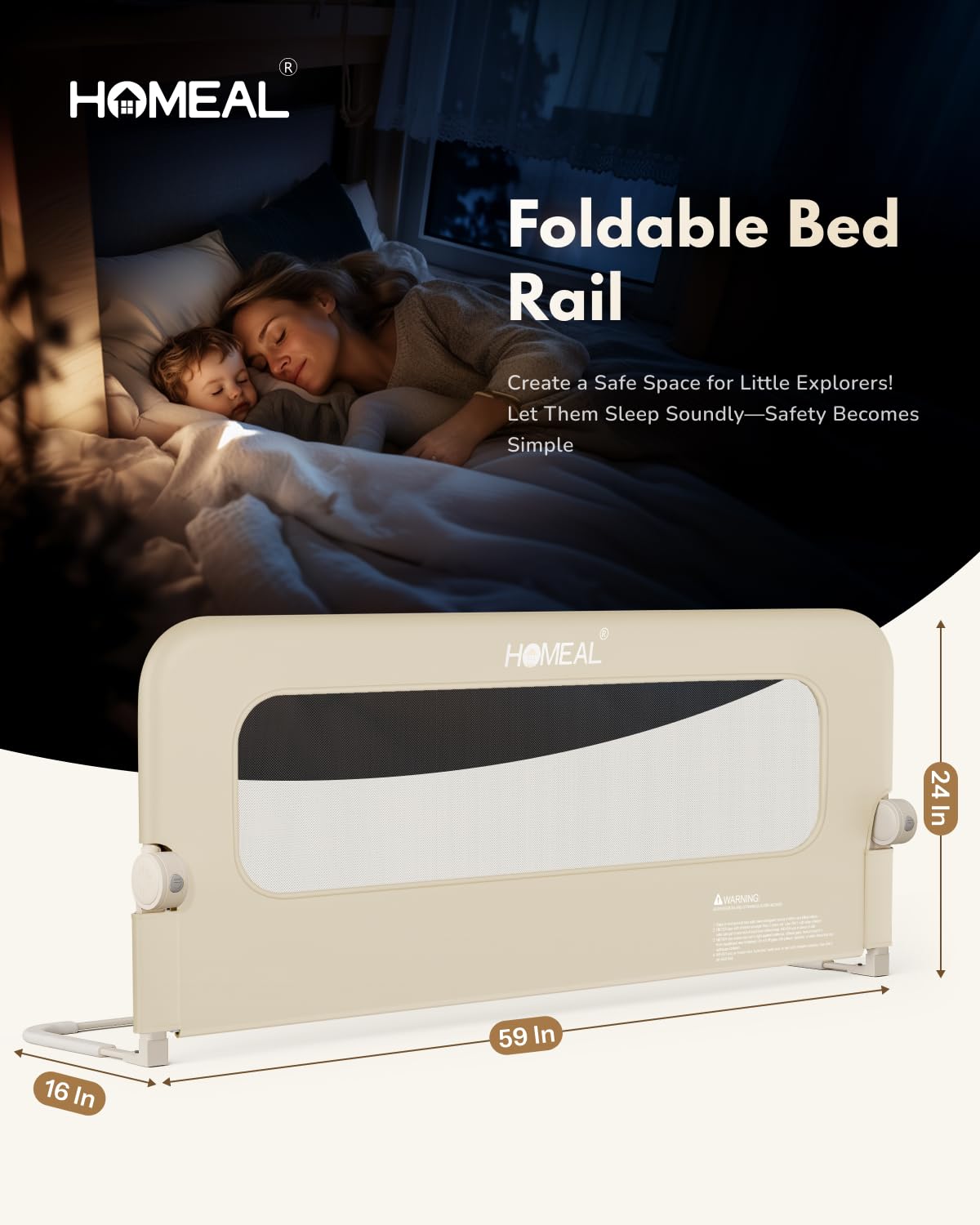 HOMEAL thickened foam pad cushions and protects during bumps.