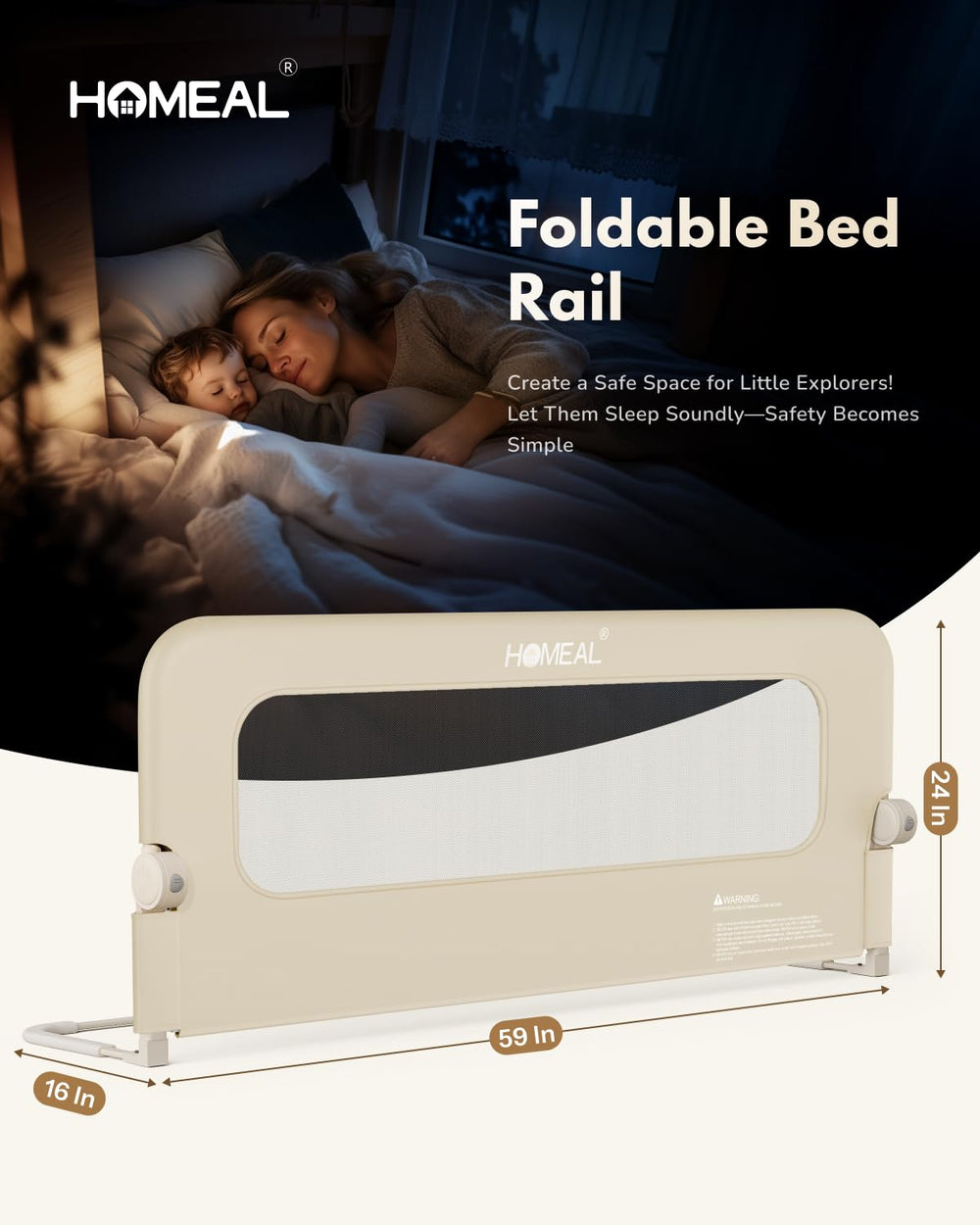 HOMEAL thickened foam pad cushions and protects during bumps.