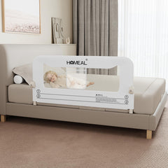 HOMEAL bed rail for toddlers in 47in provides sturdy support for safe night sleep
