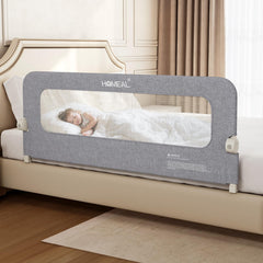 HOMEAL bed rail folded for compact storage