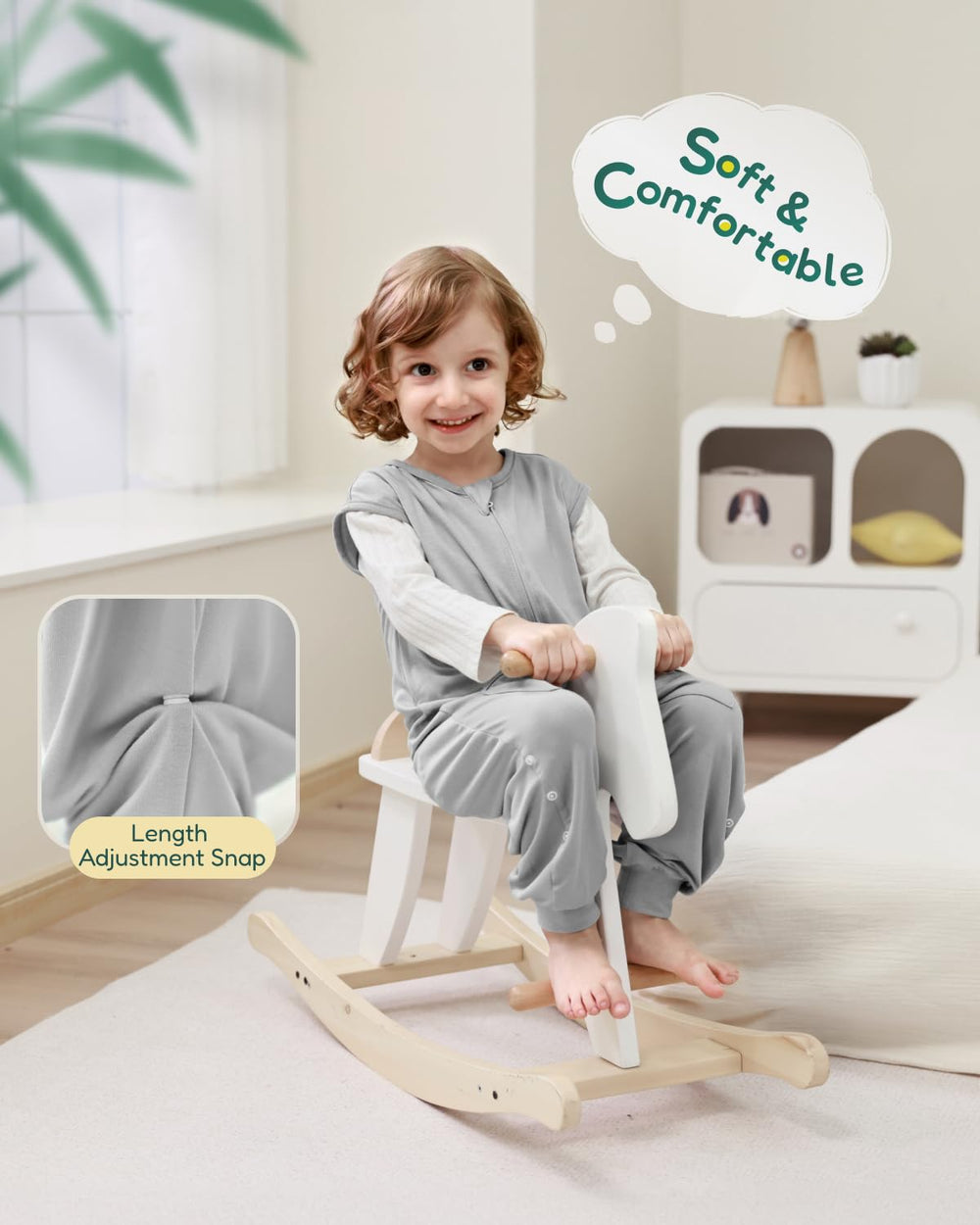 HOMEAL eco-friendly fibers grey sleep sack for sustainable comfort and moisture management