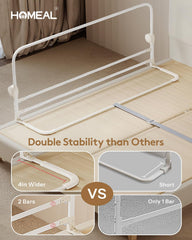Homeal foldable bed rail with easy access design lets toddlers climb in confidently