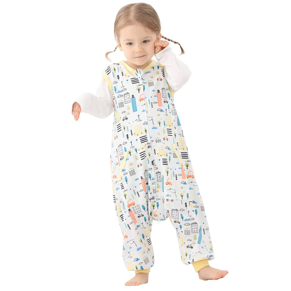 HOMEAL Sleep Sack for 2T-3T with legs keeps toddlers warm and mobile.