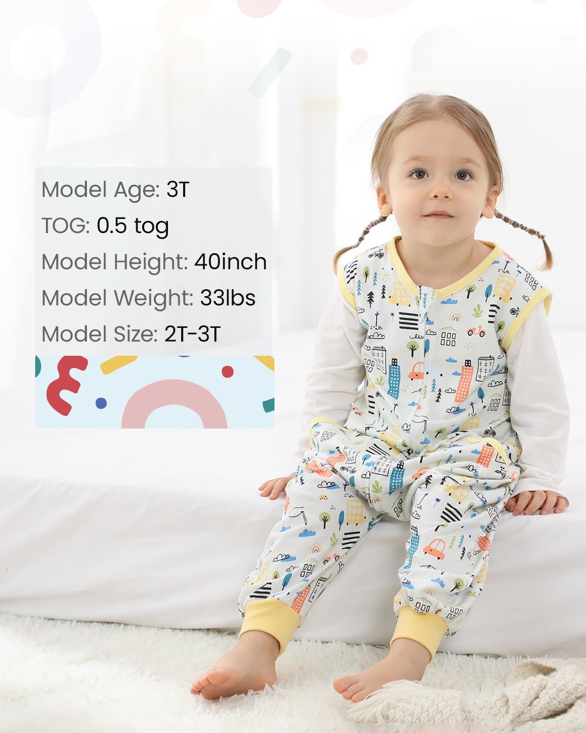 HOMEAL Sleep Sack pockets and cute prints add fun detail.