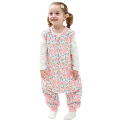 HOMEAL sleep sack with feet in pink rose for cozy warmth and safe sleep.