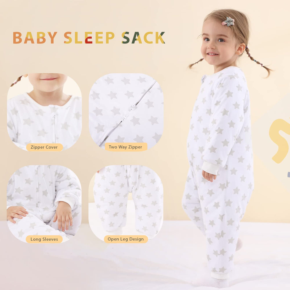 HOMEAL sleep sack with legs enables safe walking while staying warm.