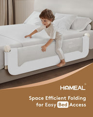 Homeal quick install bed rail saves time while securing your child's sleeping space