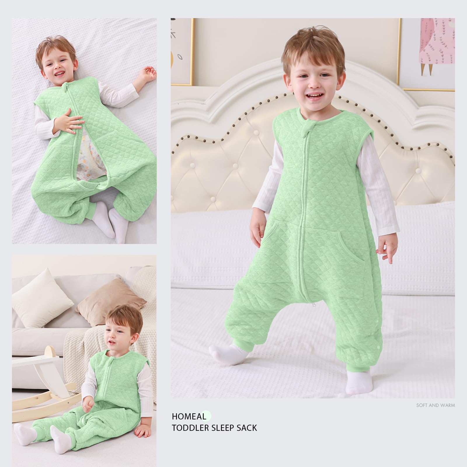 HOMEAL machine-washable sleep sack offers simple care and quick cleanup.