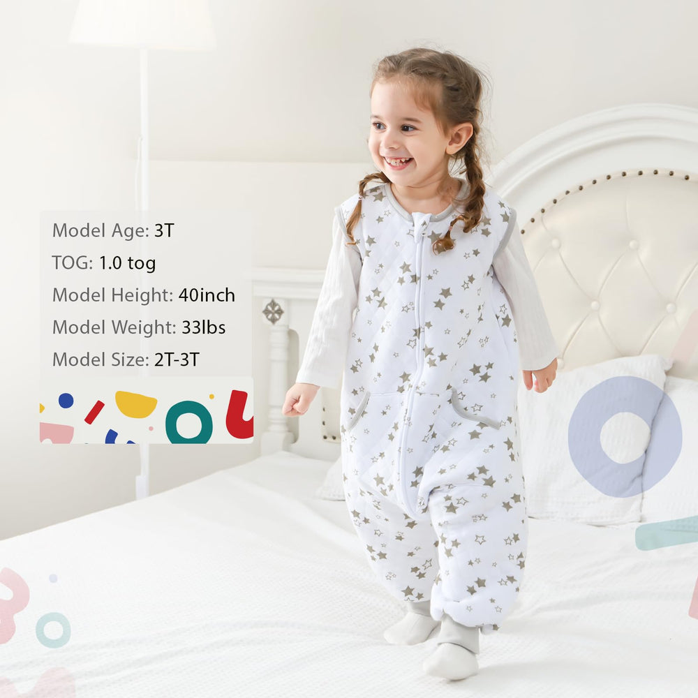 HOMEAL sleep sack pockets for small items and comforts.