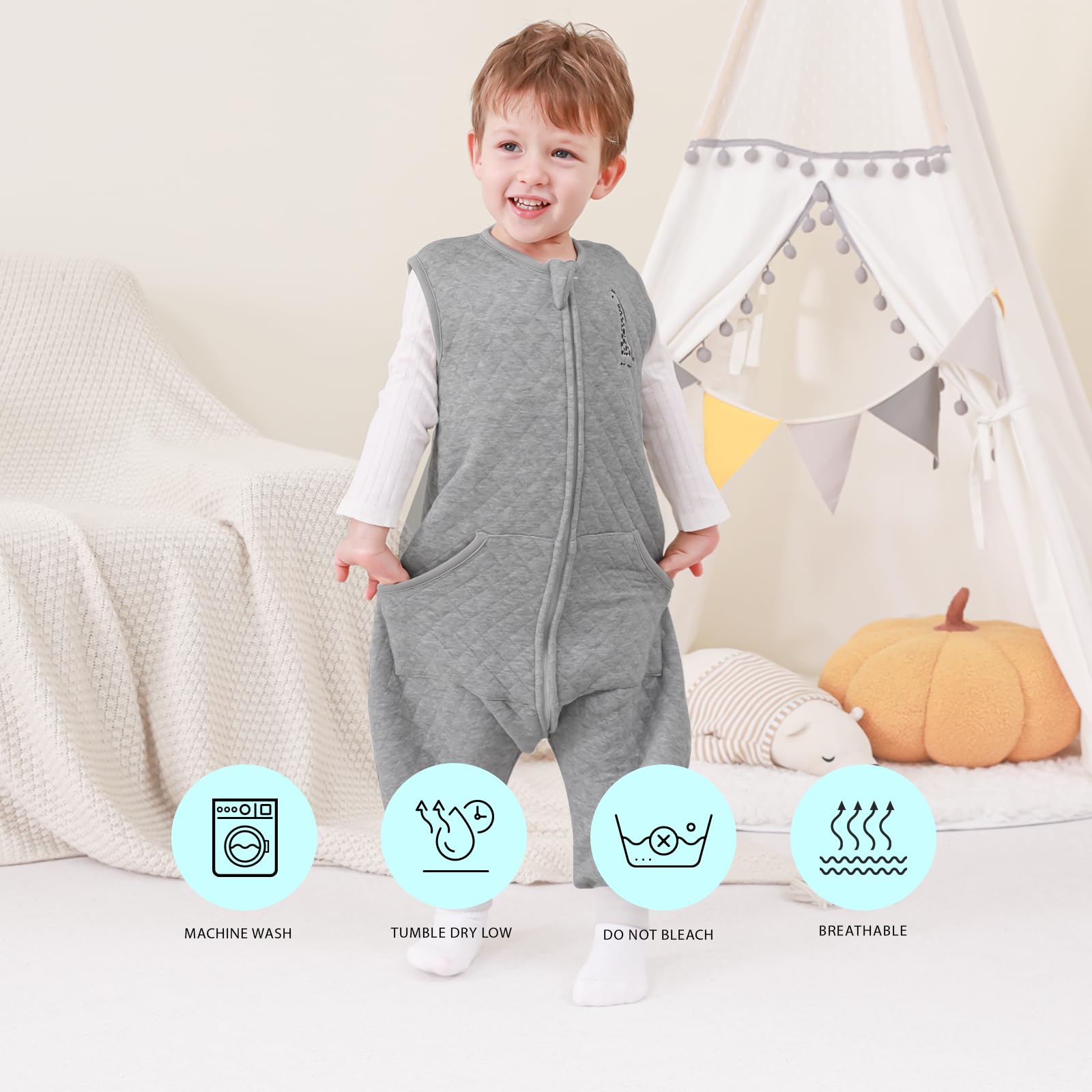 HOMEAL sleeveless design keeps arms warm and mobile.