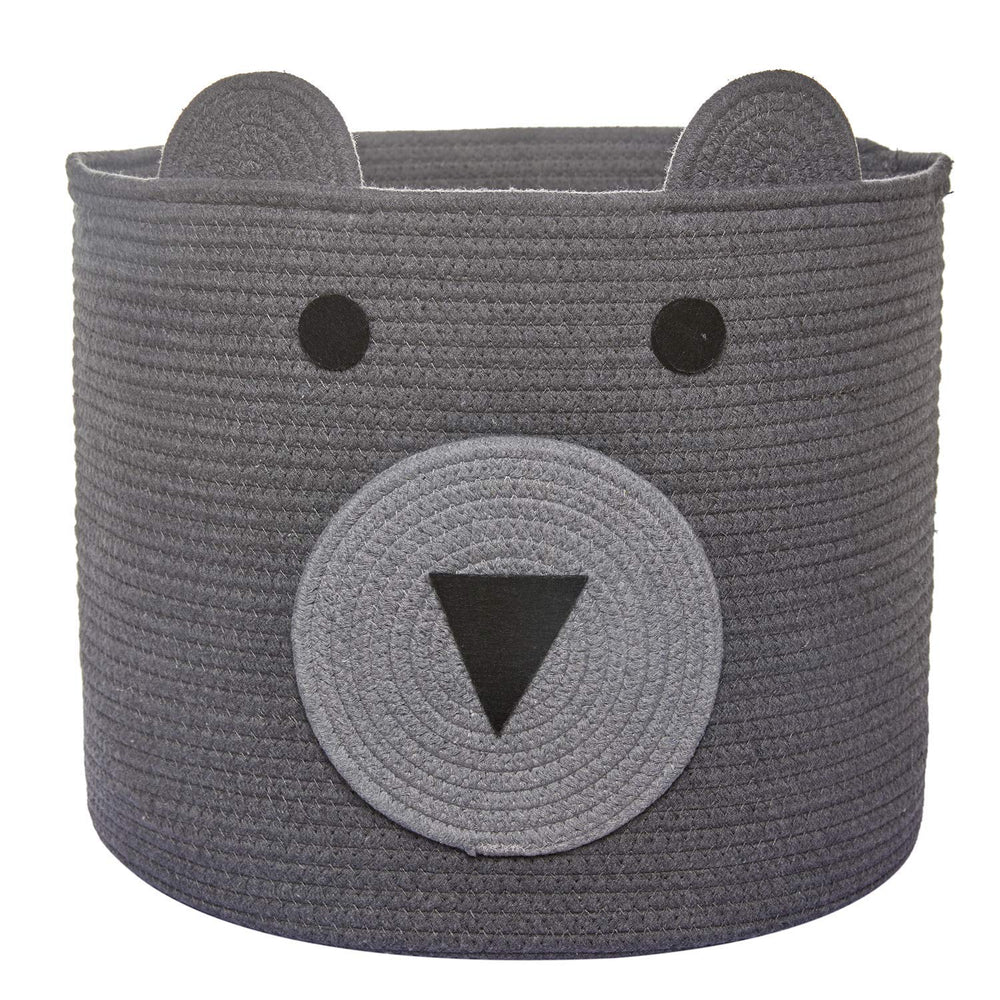 Homearda foldable rope bin with bear design for playful nursery organization