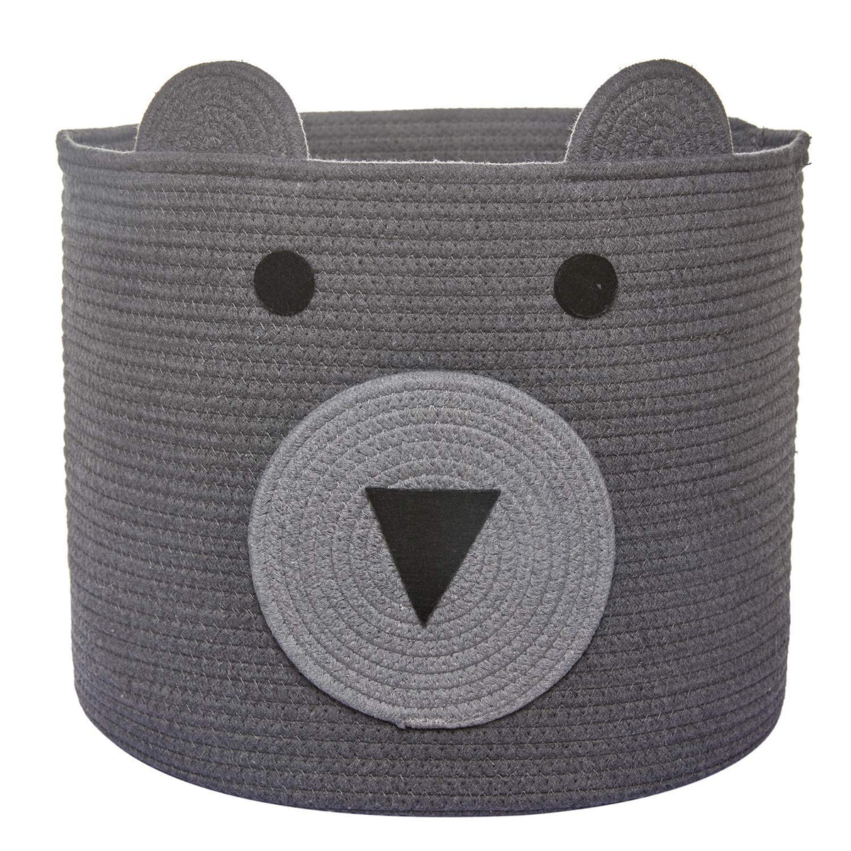 Homearda foldable rope bin with bear design for playful nursery organization