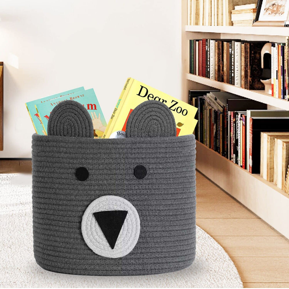 Homearda nursery decor basket blends with bedroom style and baby's essentials