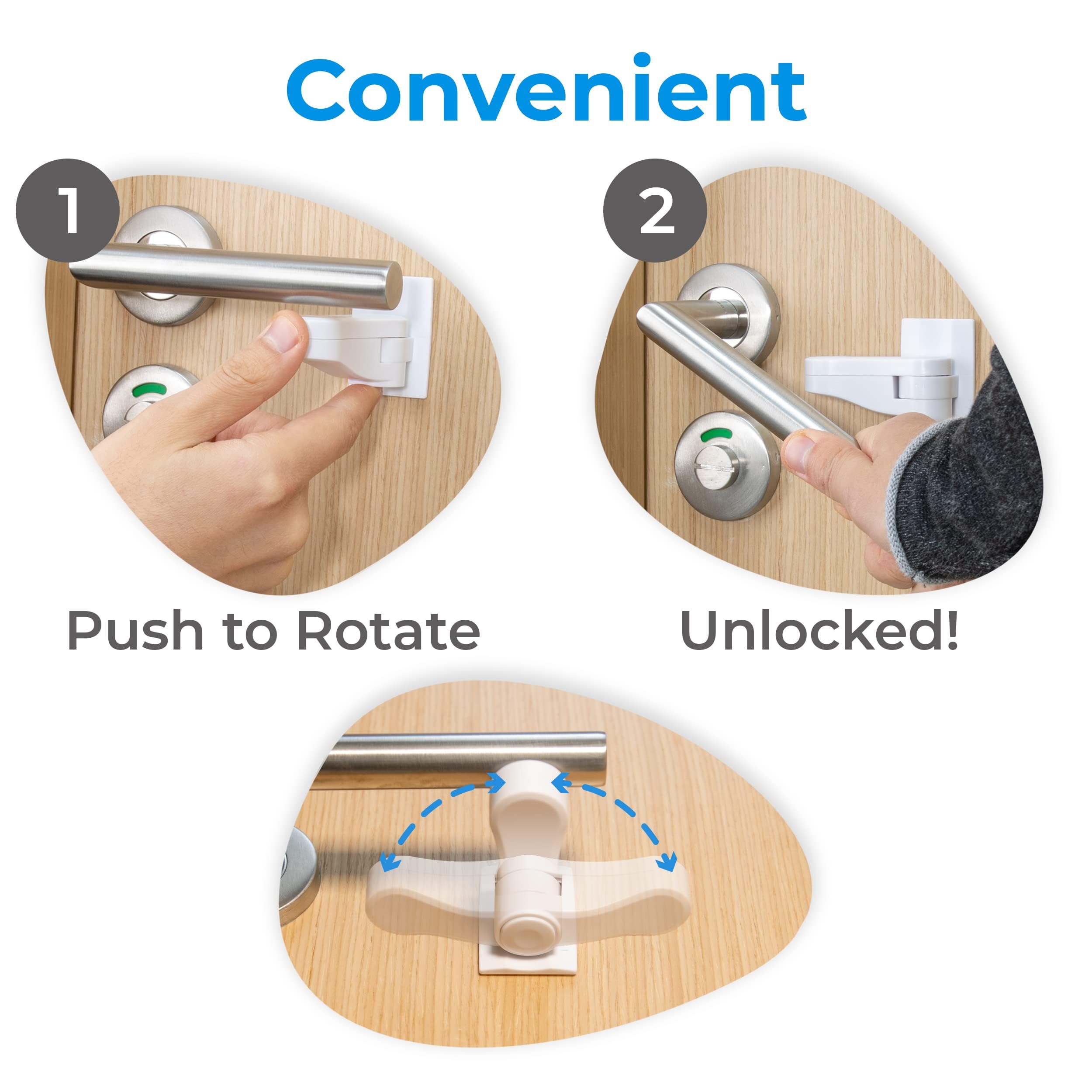 HomeBrella lock removal by heating adhesive area for safe removal.