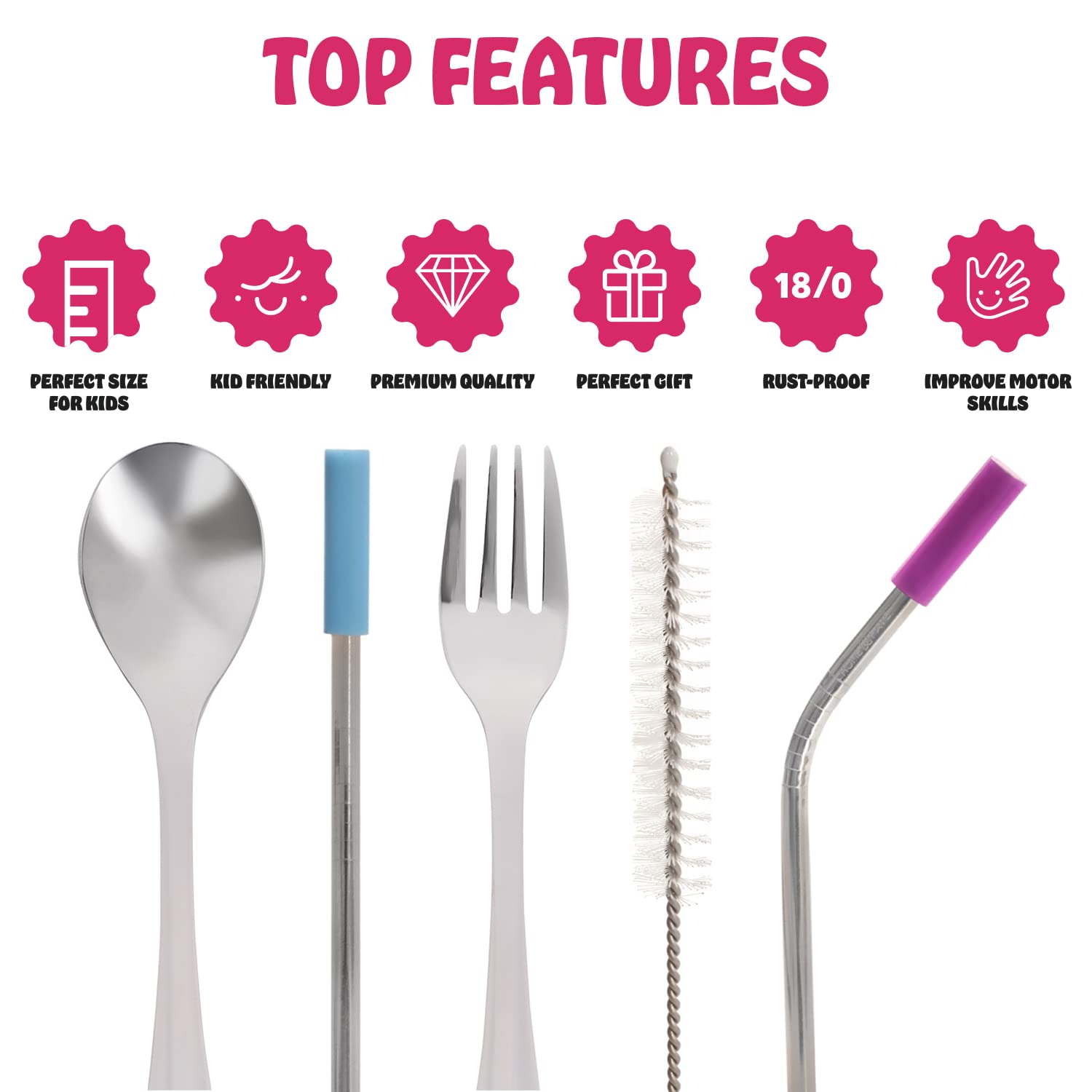 HOMEFAVE silicone tips protect gums during sip and snack time