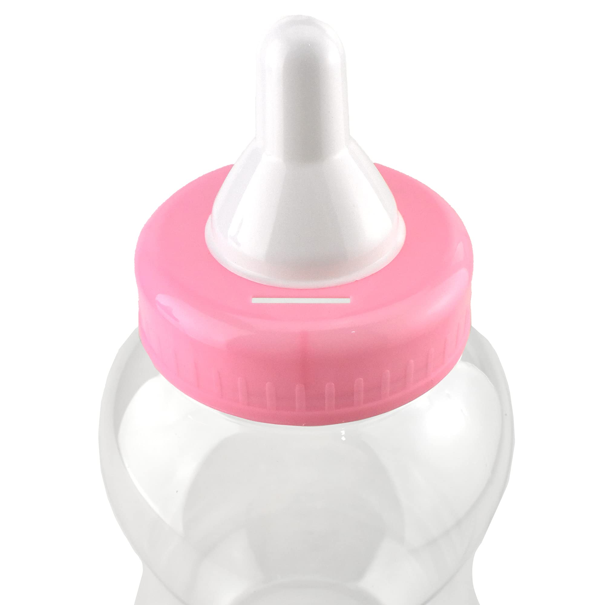 Homeford decorative baby bottle table centerpiece in light pink, ideal for celebrations.