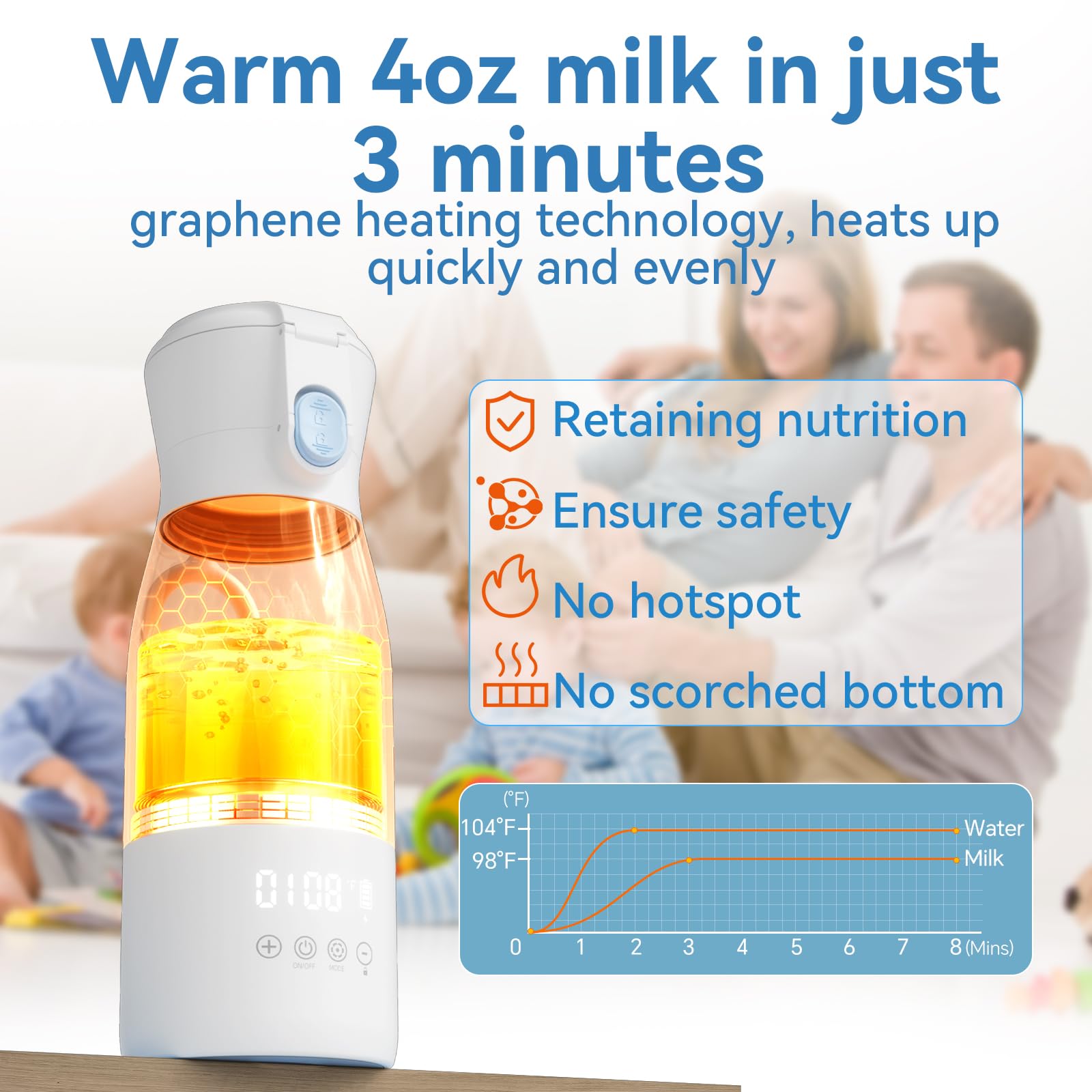 HOMEHELP bottle warmer with built in formula storage for travel ready feeds.