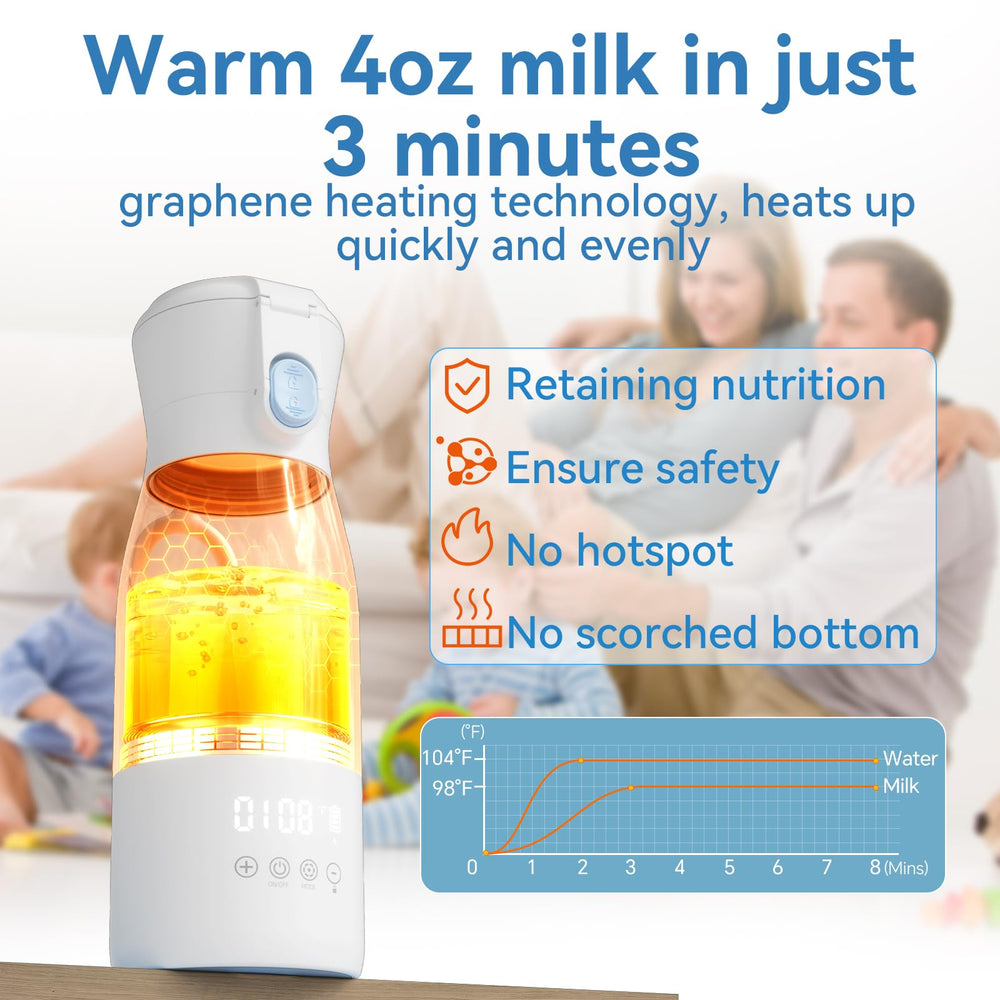 HOMEHELP bottle warmer with built in formula storage for travel ready feeds.