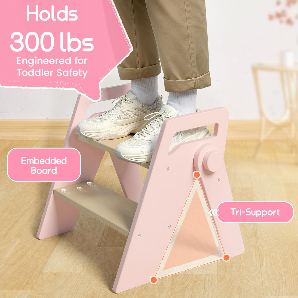 HOMEKOL safety handles offer extra grip for confident climbing.