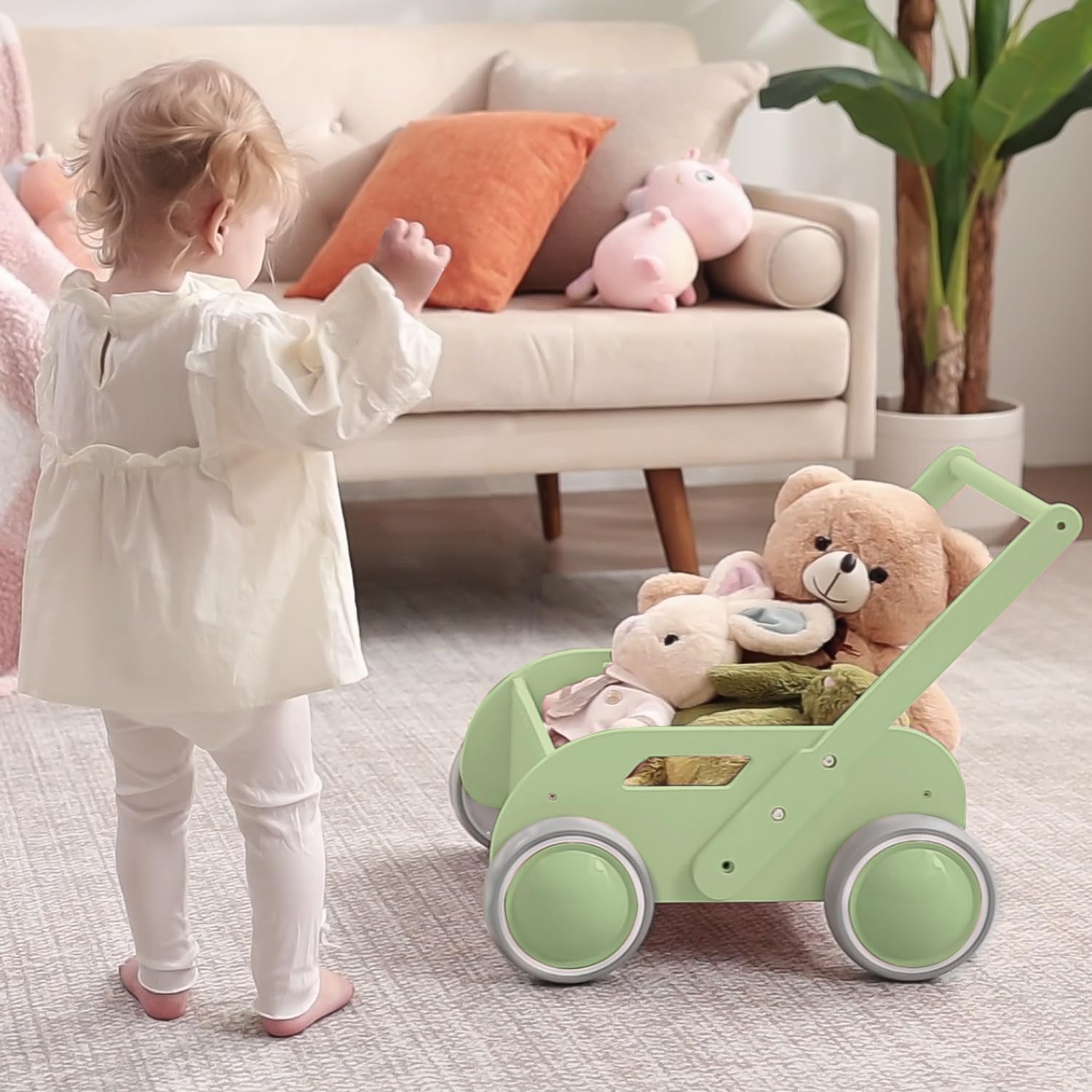 HOMEKOL wooden walker easy-assembly kit enables quick setup.
