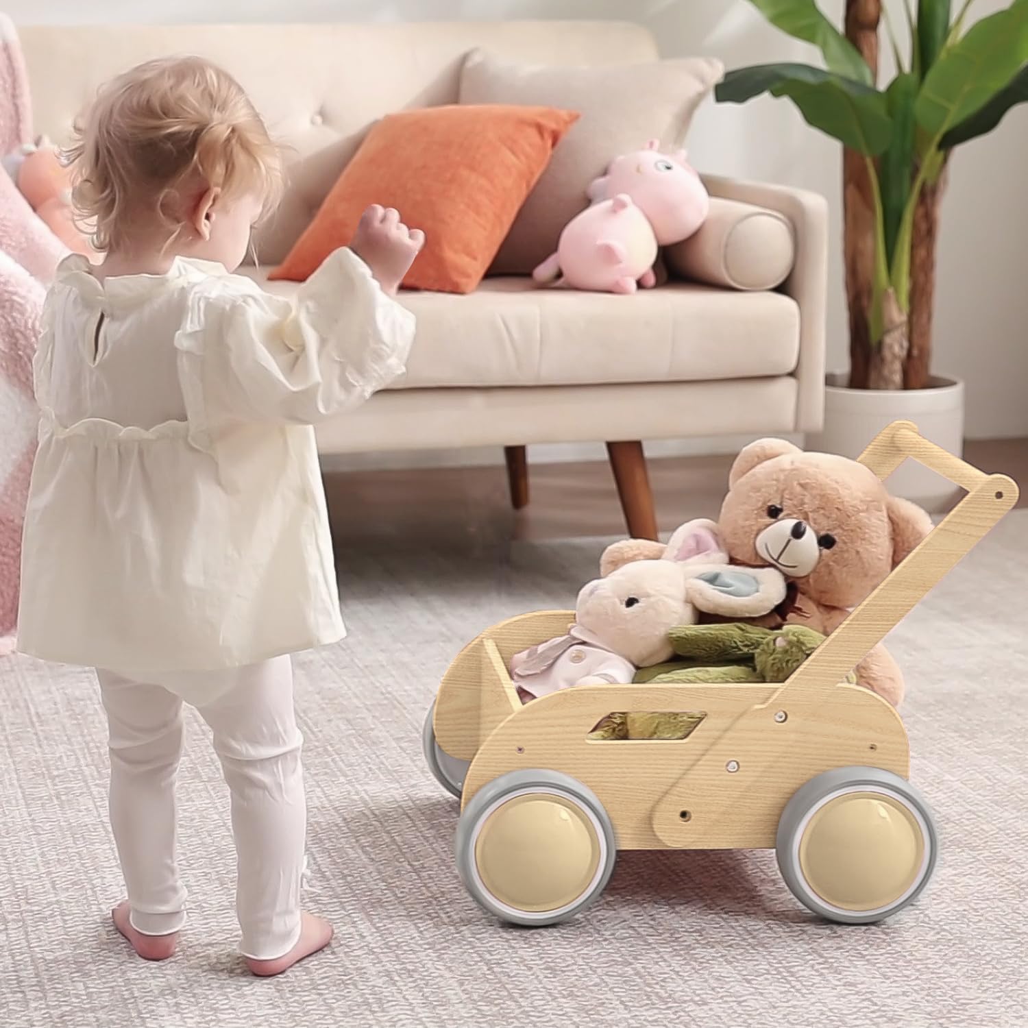 HOMEKOL wooden baby walker easy assembly 1-year warranty and support