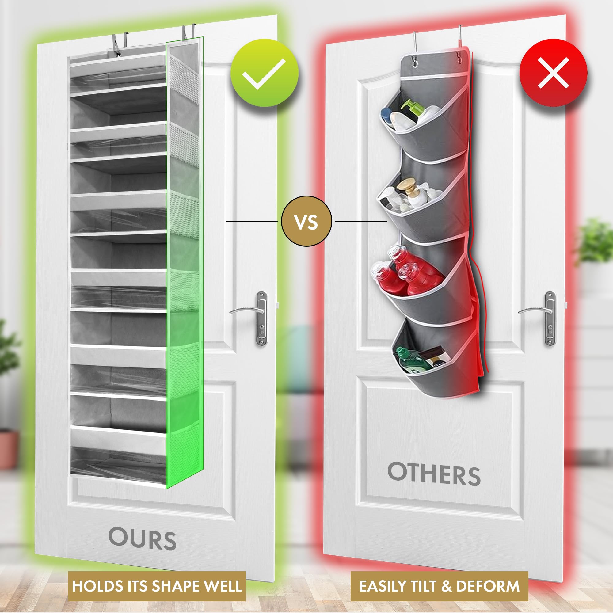 HOMELUX THEORY kitchen door organizer on pantry door for compact organization