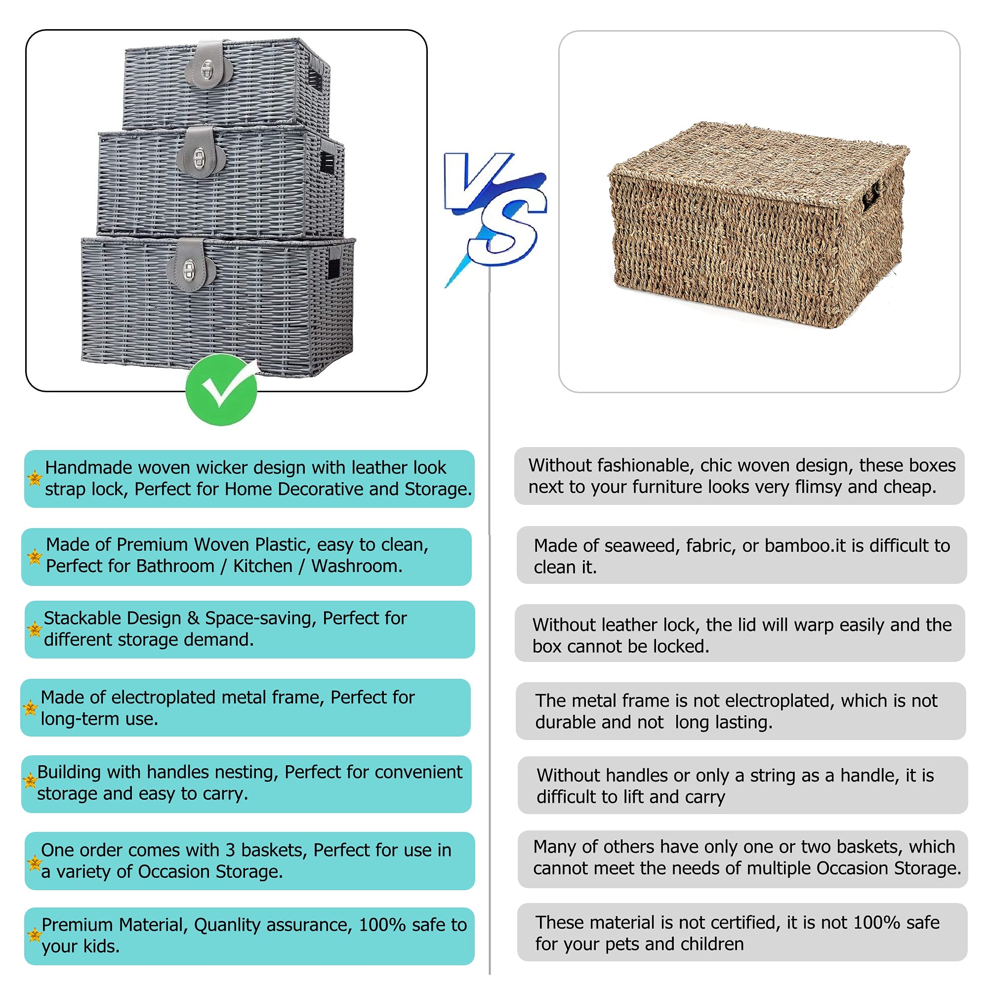 Homepeaz basket-large-size offers ample space for bulky items.