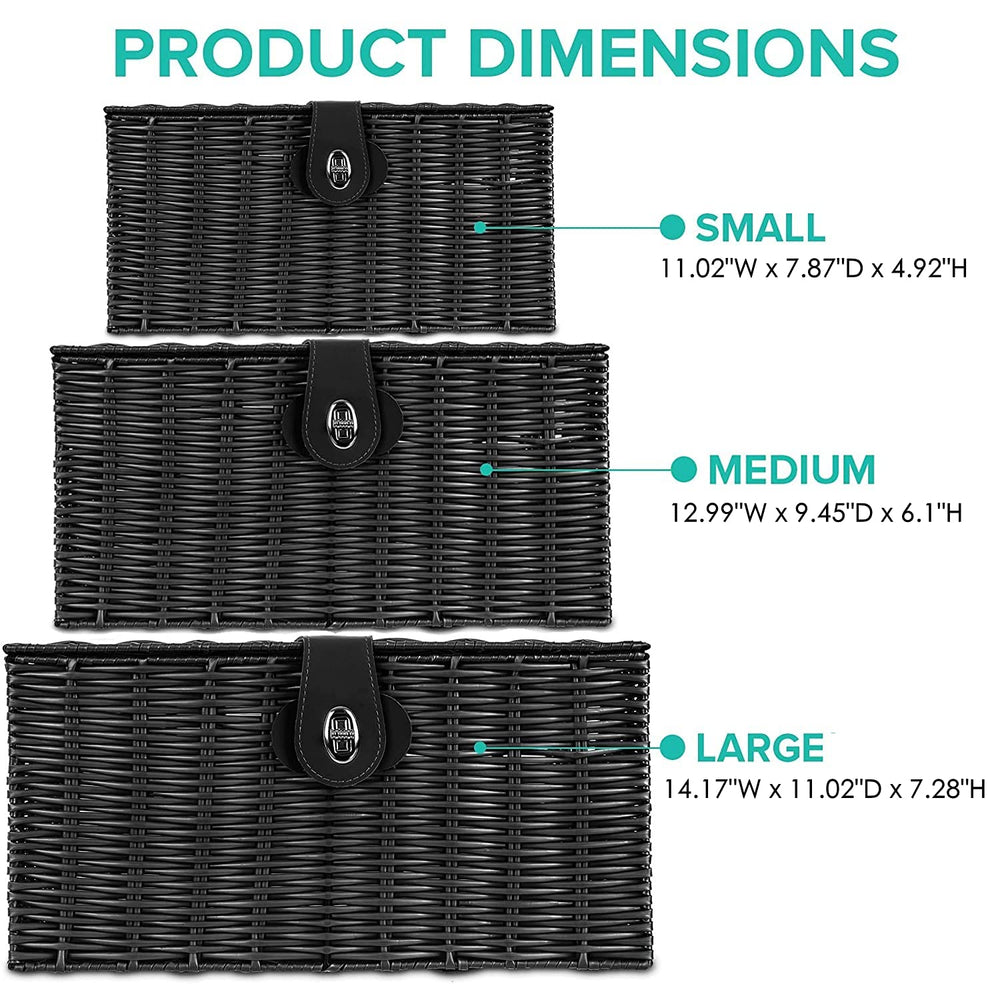 Homepeaz small basket tidy cosmetics or toiletries on bathroom shelves.