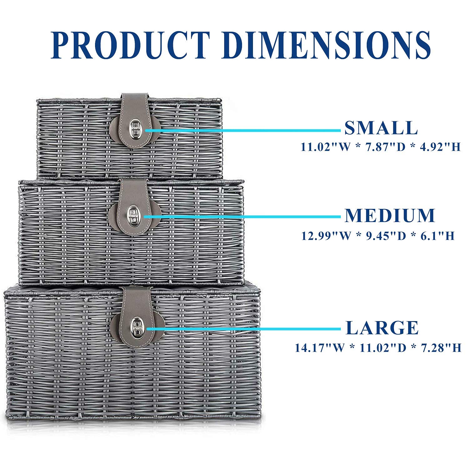 Homepeaz basket-three-piece-set provides coordinated storage across rooms.