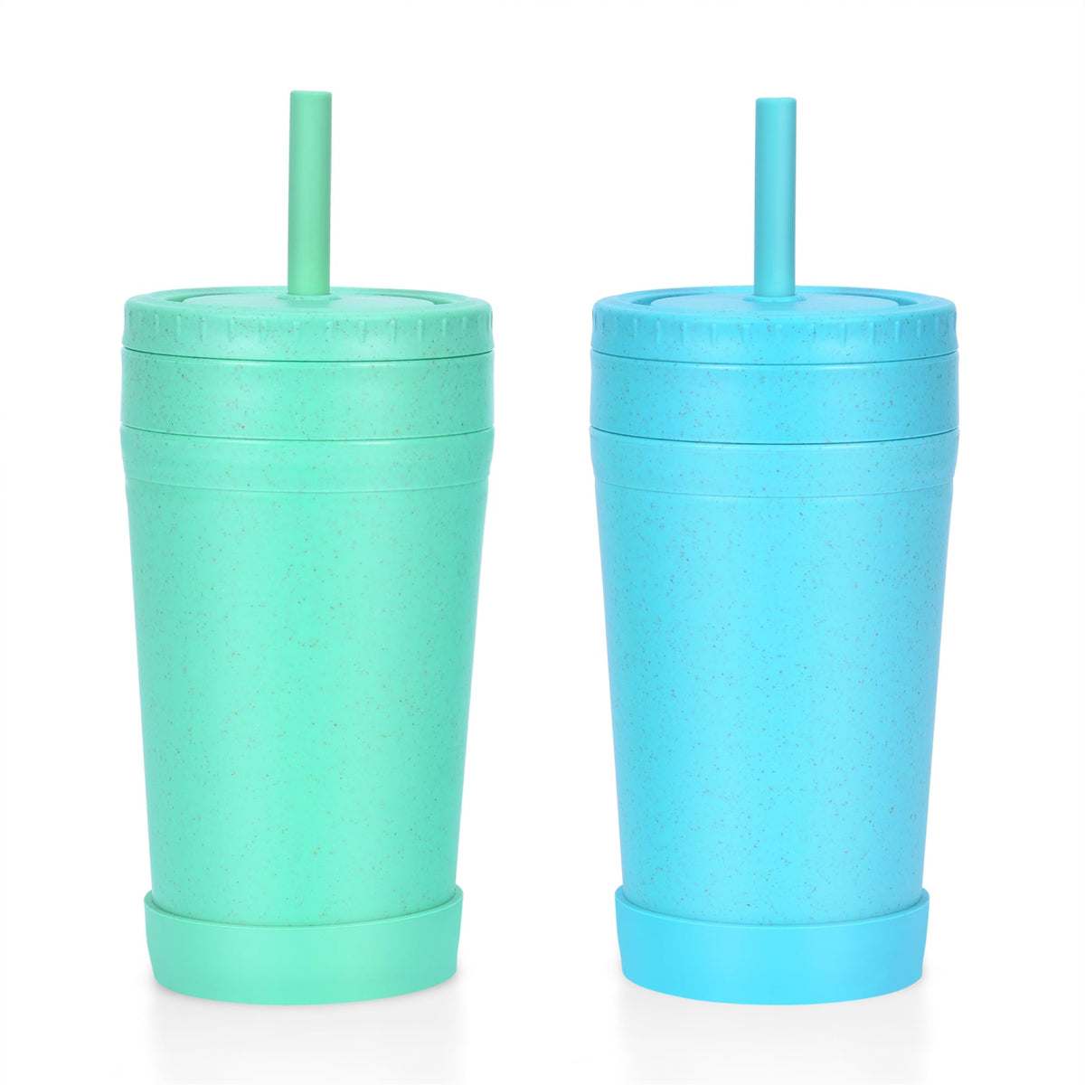 Homestockplus 10oz wheat straw cup with lids for safe family hydration and easy handling.