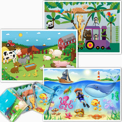 HomeWorthy disposable placemats with animal designs for interactive mealtime fun