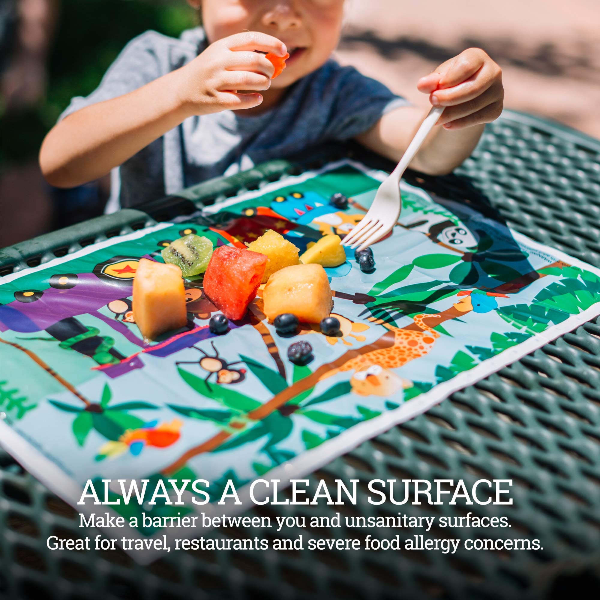 HomeWorthy 12x18 plastic placemats protect dining surfaces during meals