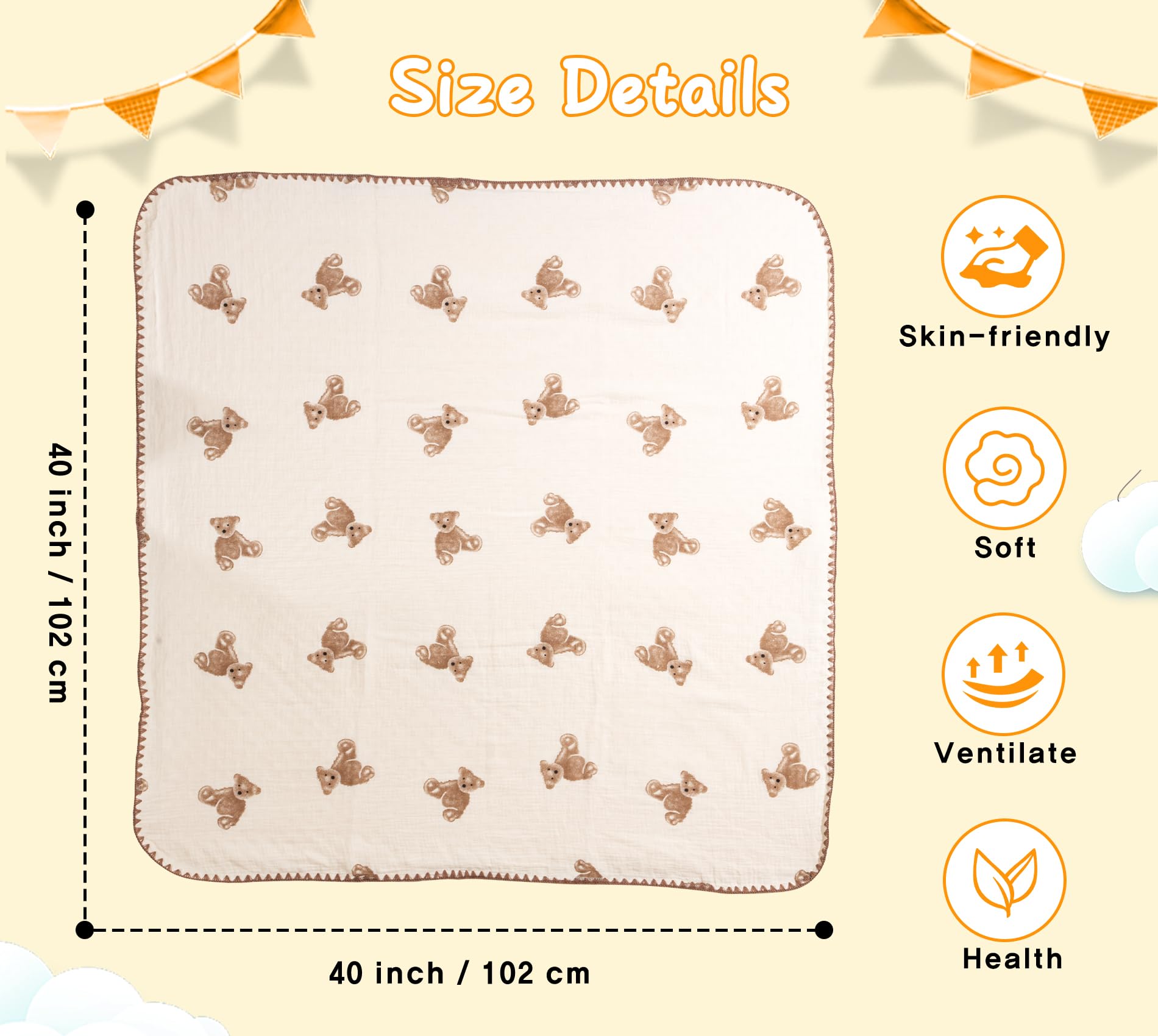 HomeyHues colorful blanket creates a calm sleep environment in the nursery.
