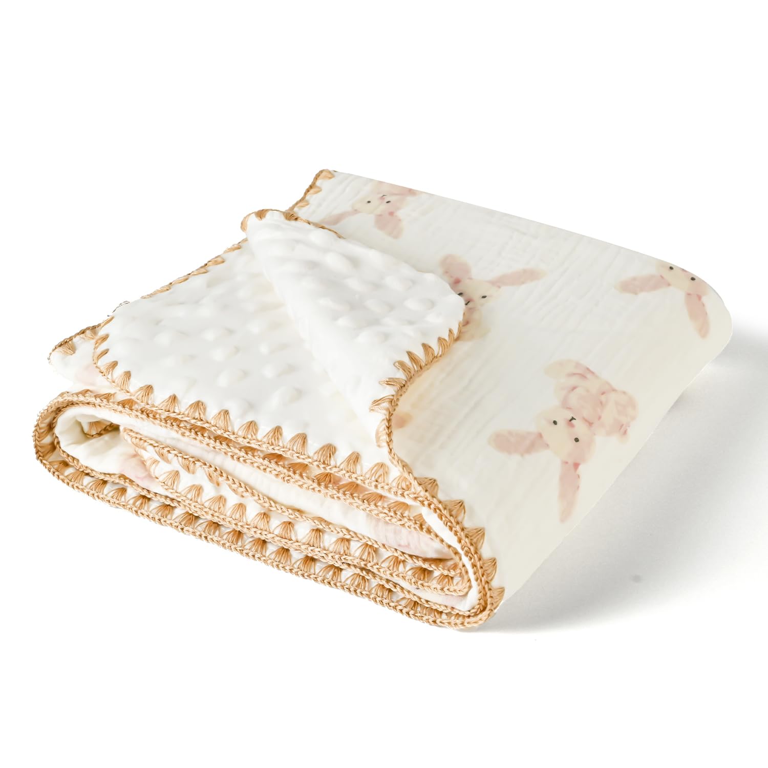 HomeyHues bunny-pattern blanket offers cozy comfort for nap time