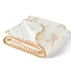 HomeyHues bunny-pattern blanket offers cozy comfort for nap time