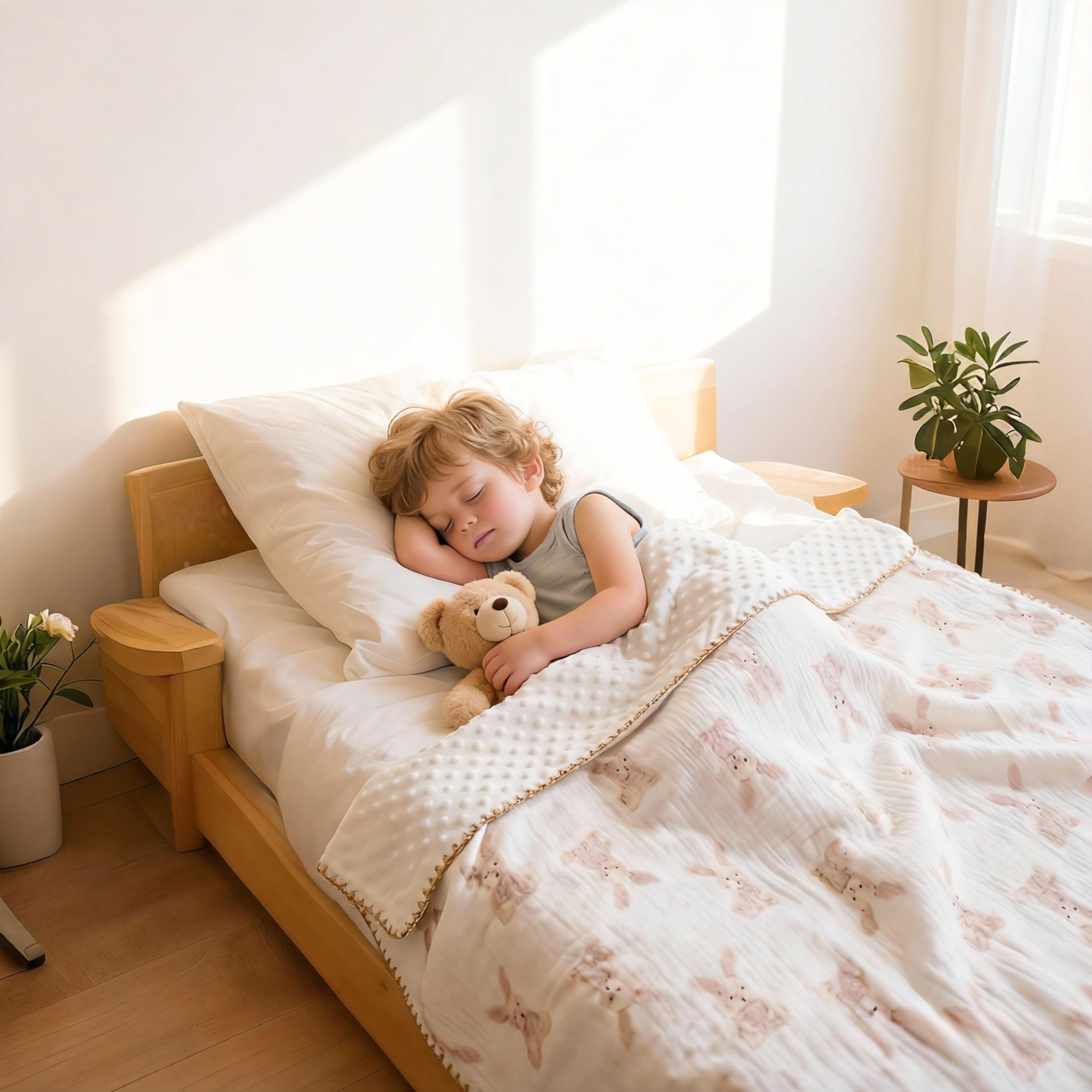HomeyHues double-layer cotton blanket provides breathable warmth for all seasons