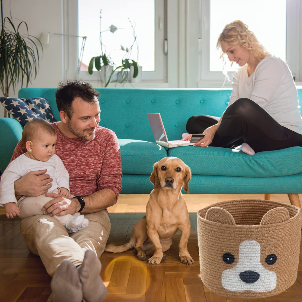 HomeyPine basket available in five colors for versatile room decor and organization.