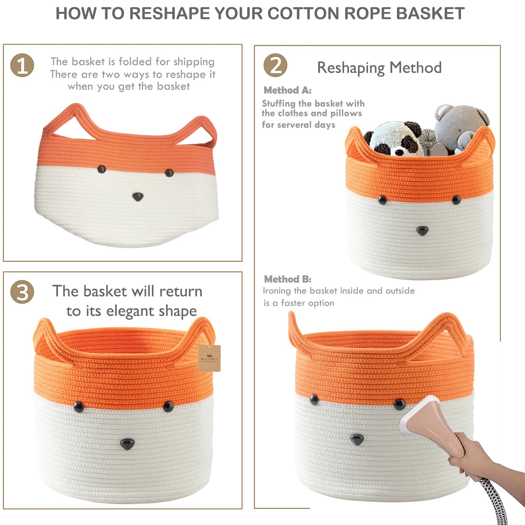 HomeyPine Fox Basket gift ready for birthdays and holidays