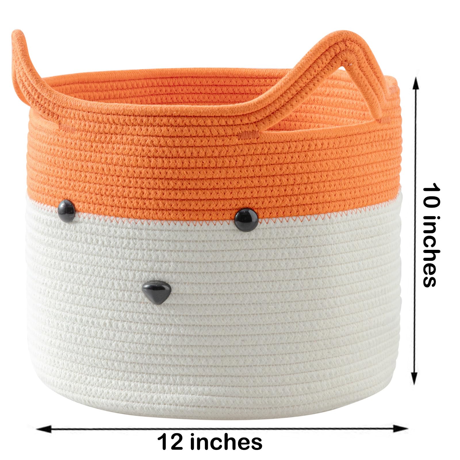 HomeyPine Fox Basket size 12-inch suitable for blankets and clothes