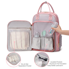 Homfu diaper bag backpack laptop compartment ideal for mom or dad on the go