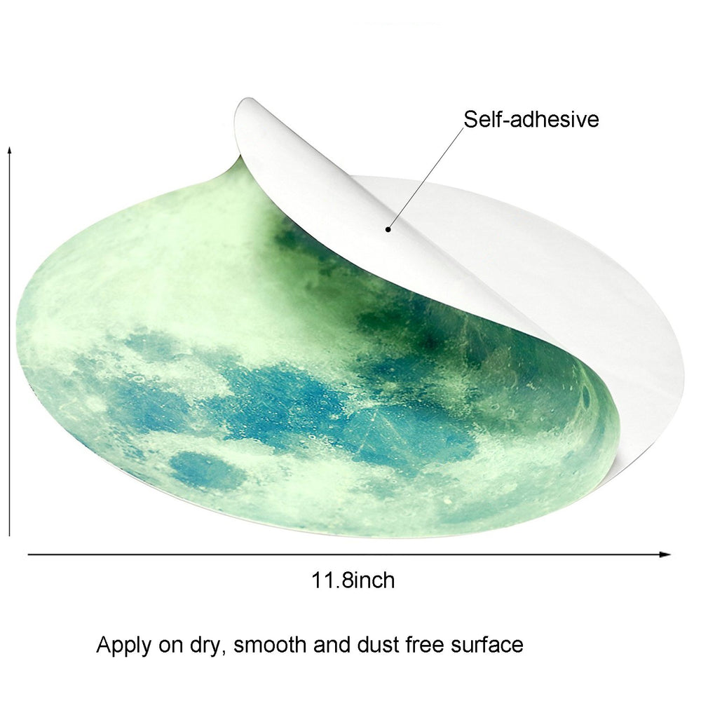 Homics glow-in-the-dark moon decor responds to daylight for a vivid glow.