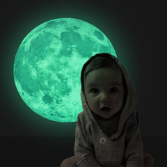 Homics kids-bedroom moon wall decal enhances playful, dreamlike décor.