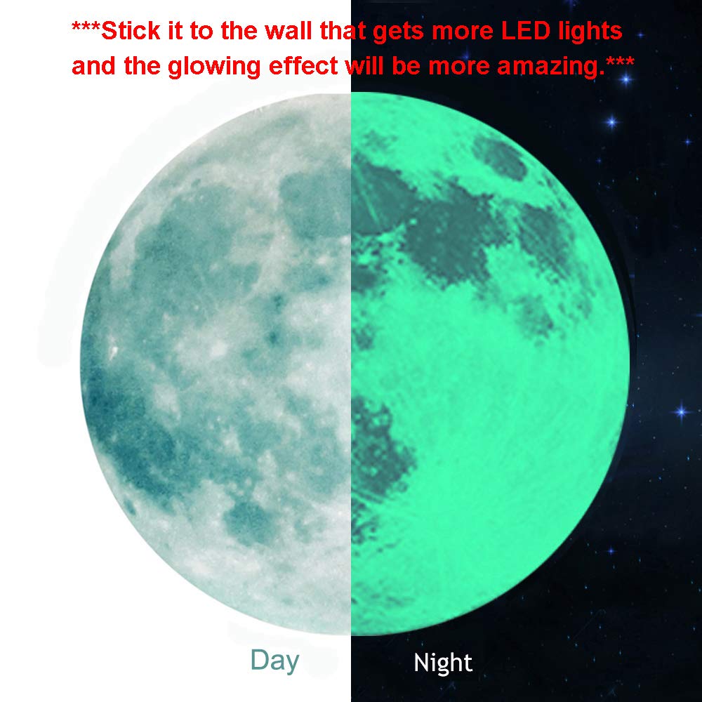 Homics PVC moon decal is durable and waterproof for kids' rooms.