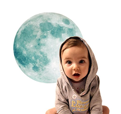 Homics self-adhesive moon wall sticker sticks easily to clean surfaces.