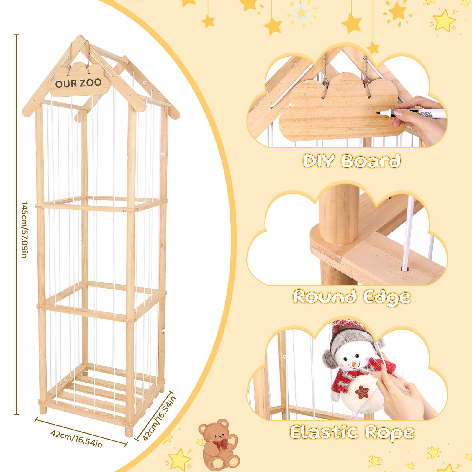 HOMIEE playroom toy organizer with large capacity for plush pals