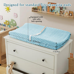 Homiest 360-elastic-edging provides secure, wrinkle-free fit on changing pads.