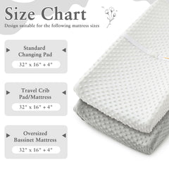 Homiest changing pad cover white-light-blue adds gentle color and cozy comfort