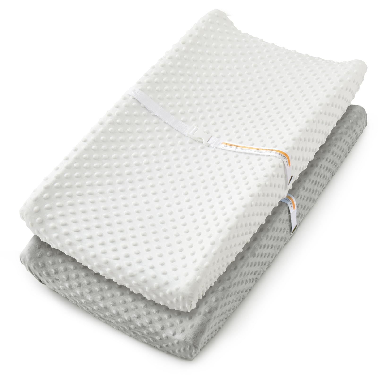 Homiest changing pad cover white-pink offers cloud-soft comfort for newborn diaper changes